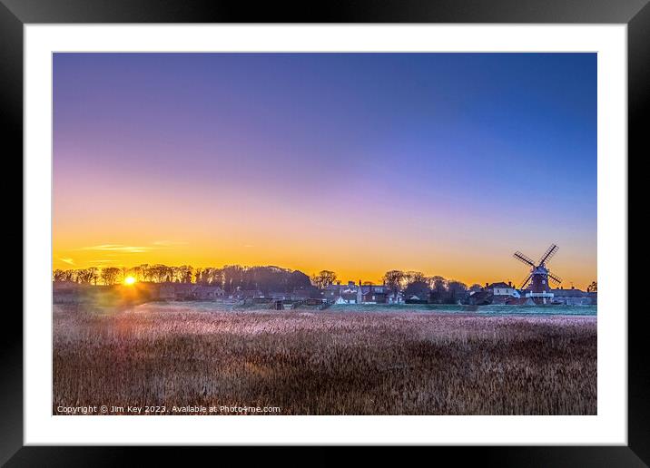 Cley next the Sea Sunrise  Norfolk  Framed Mounted Print by Jim Key