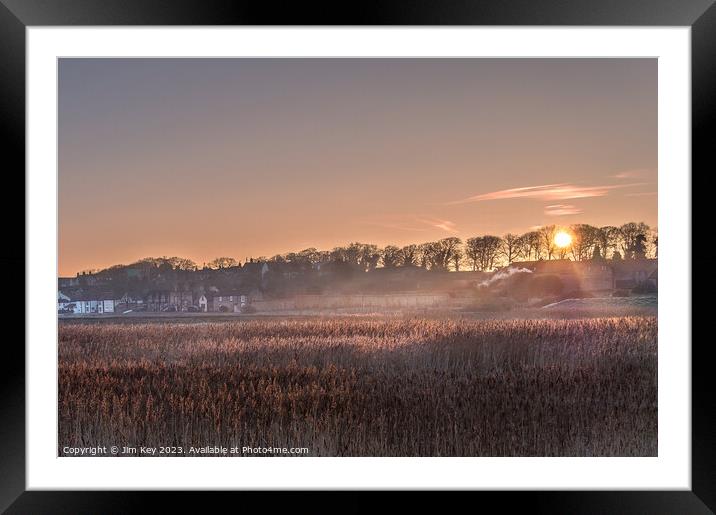 Sunrise at Cley Village Norfolk  Framed Mounted Print by Jim Key