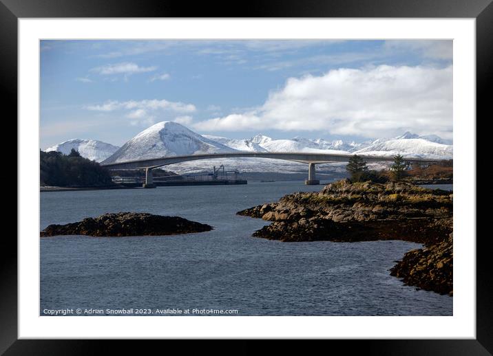 The Skye Bridge Framed Mounted Print by Adrian Snowball