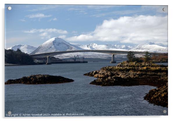 The Skye Bridge Acrylic by Adrian Snowball
