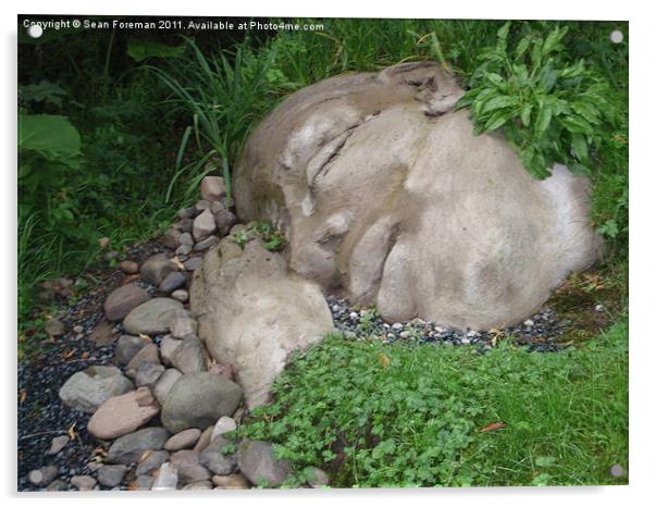 Sleeping Giant Statue Acrylic by Sean Foreman