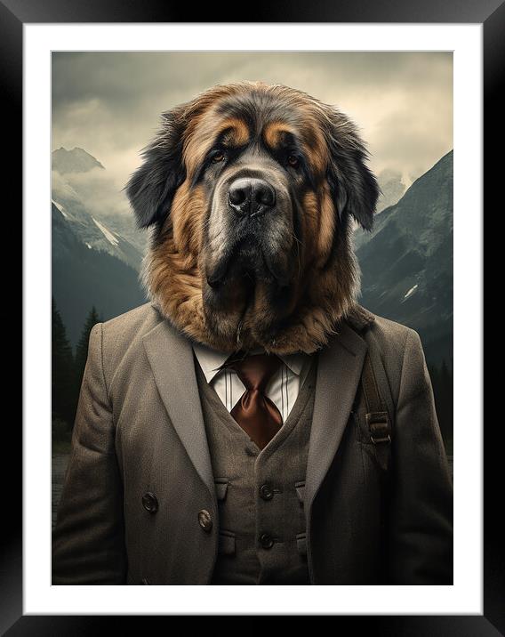 Estrela Mountain Dog Framed Mounted Print by K9 Art