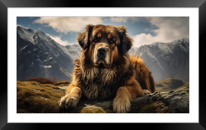 Estrela Mountain Dog Framed Mounted Print by K9 Art