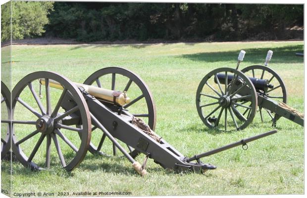 Civil War Reenactment Canvas Print by Arun 