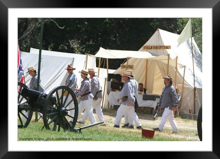 Civil War Reenactment Framed Mounted Print by Arun 