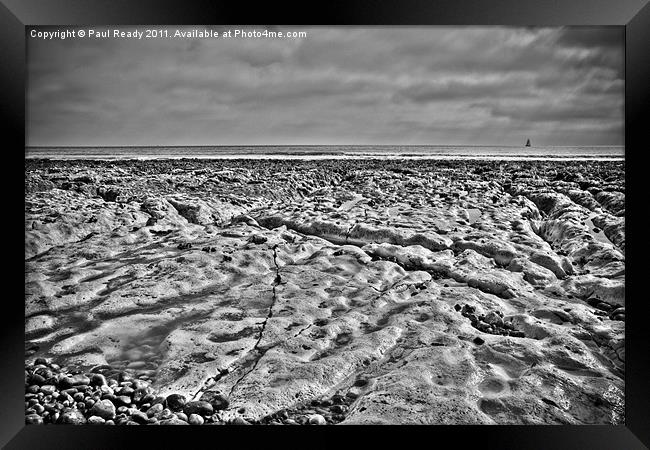 Where is the sand on the beach? Framed Print by Paul Ready