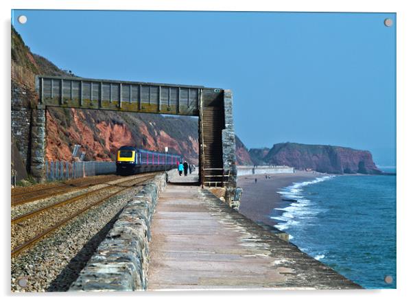 South Devon Coastline Acrylic by Richard Thomas