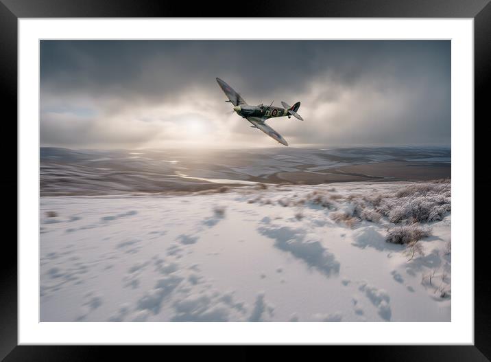 Winter Wings Framed Mounted Print by J Biggadike