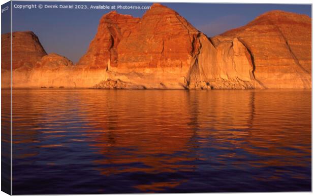 Sunset At Lake Powell Canvas Print by Derek Daniel