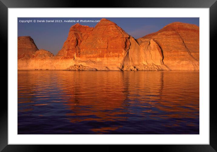 Sunset At Lake Powell Framed Mounted Print by Derek Daniel