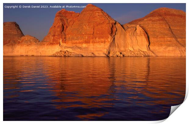 Sunset At Lake Powell Print by Derek Daniel