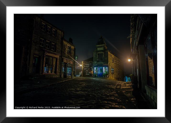 Cold Winter Morning Haworth Framed Mounted Print by Richard Perks