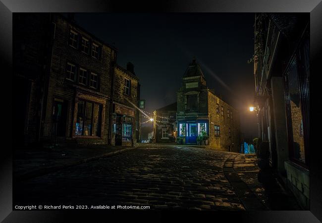 Cold Winter Morning Haworth Framed Print by Richard Perks