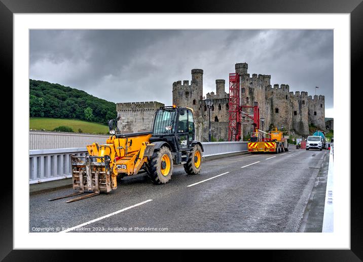 Conwy Castle Construction  Framed Mounted Print by Rob Hawkins