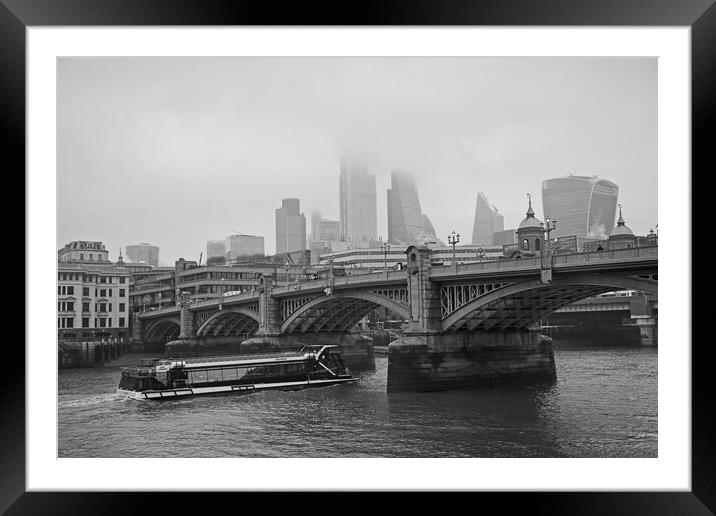 London panorama Framed Mounted Print by Olga Peddi
