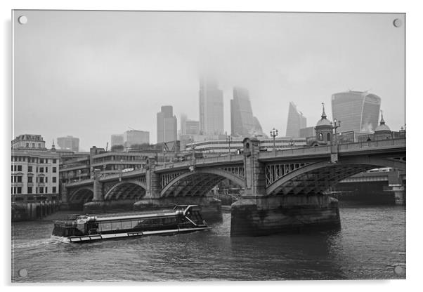 London panorama Acrylic by Olga Peddi