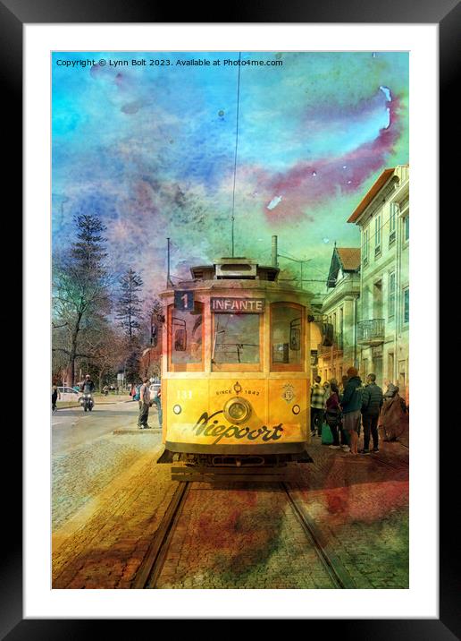 Infante Tram Porto Framed Mounted Print by Lynn Bolt