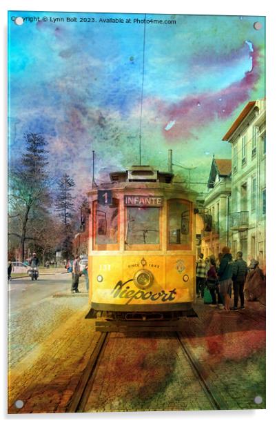 Infante Tram Porto Acrylic by Lynn Bolt