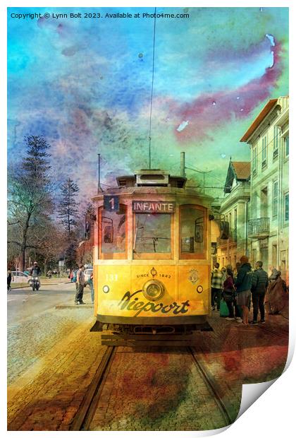 Infante Tram Porto Print by Lynn Bolt