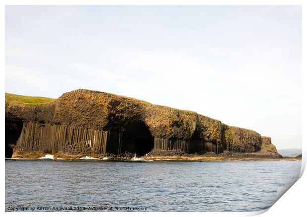 Fingal's Cave Print by Adrian Snowball