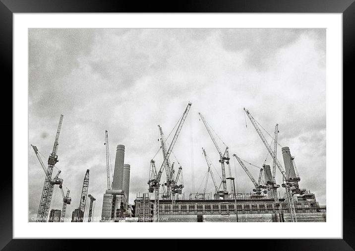 Battersea Power Station Development Framed Mounted Print by Kevin Plunkett