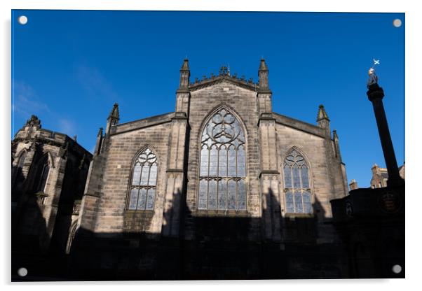 St Giles Cathedral In Edinburgh Acrylic by Artur Bogacki