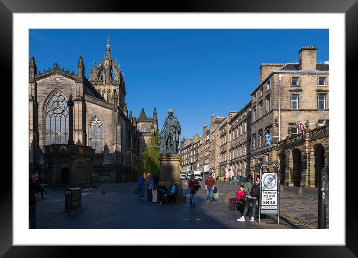 Old Town Of Edinburgh In Scotland Framed Mounted Print by Artur Bogacki