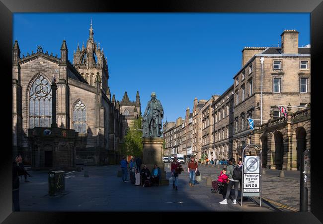 Old Town Of Edinburgh In Scotland Framed Print by Artur Bogacki