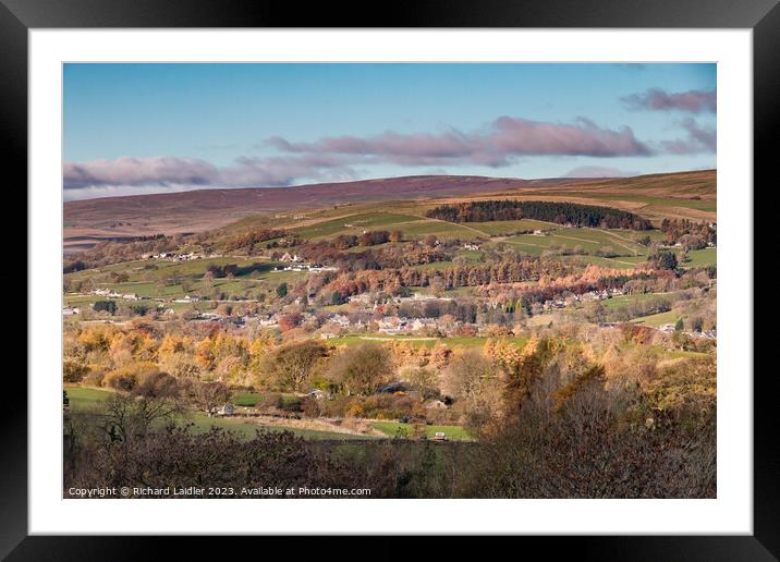 Middleton-in-Teesdale from Bail Hill Framed Mounted Print by Richard Laidler
