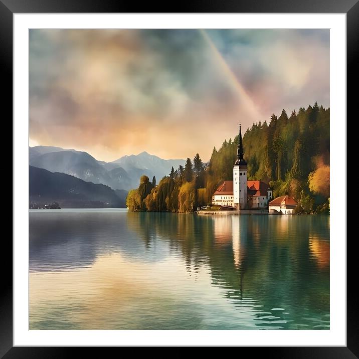 Impressions of Lake Bled Framed Mounted Print by Scott Anderson