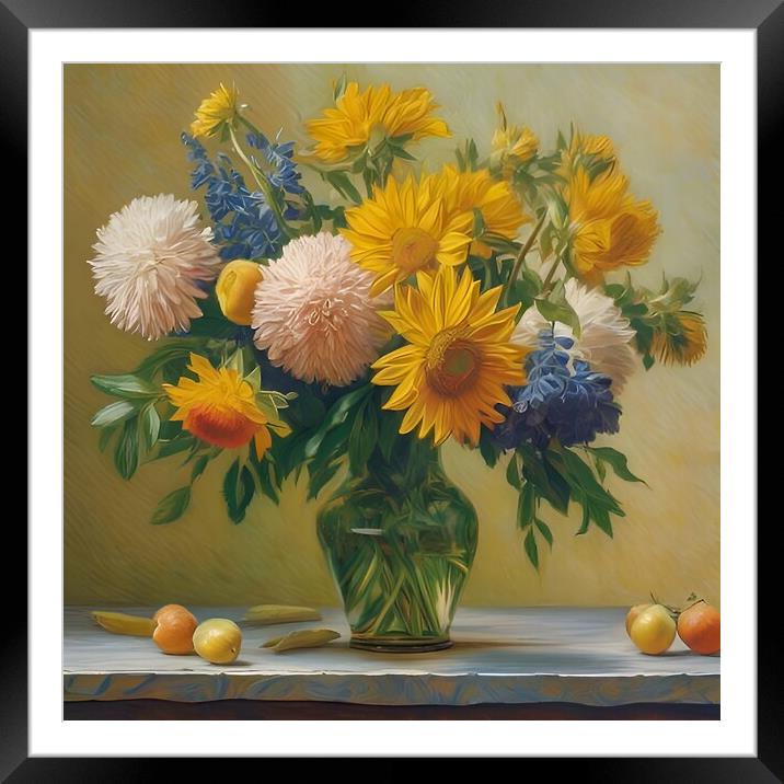 Vase of flowers Framed Mounted Print by Scott Anderson