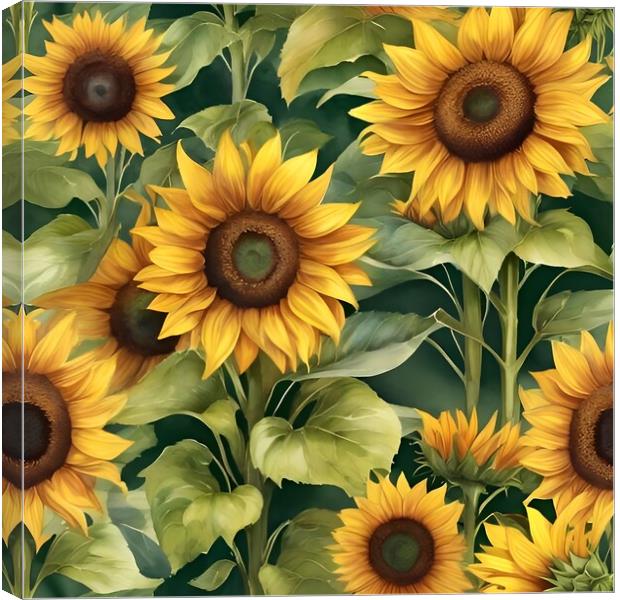 Sunflowers Canvas Print by Scott Anderson