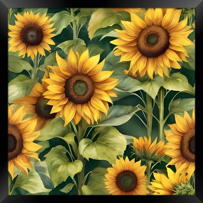 Sunflowers Framed Print by Scott Anderson