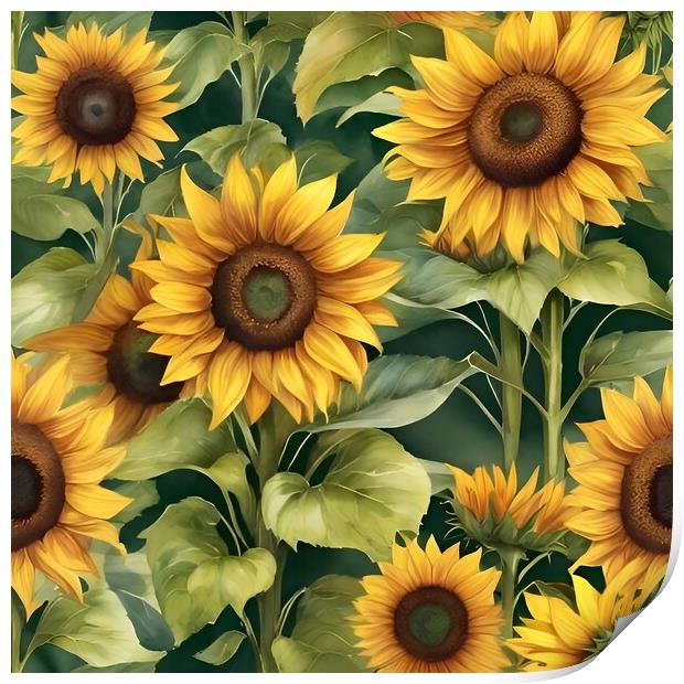 Sunflowers Print by Scott Anderson
