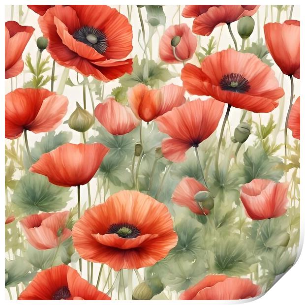Poppies Print by Scott Anderson