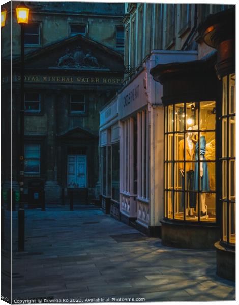 Lightened up Old Bond Street in early morning Bath  Canvas Print by Rowena Ko