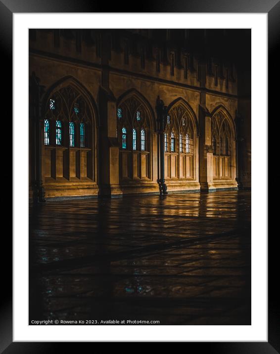 Lightened up Abbey Churchyard in early rainy morning Bath Framed Mounted Print by Rowena Ko