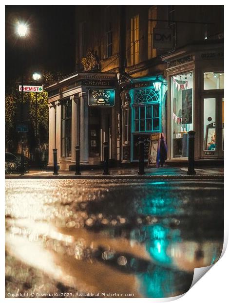 Lightened up Argyle St in early rainy morning Bath Print by Rowena Ko