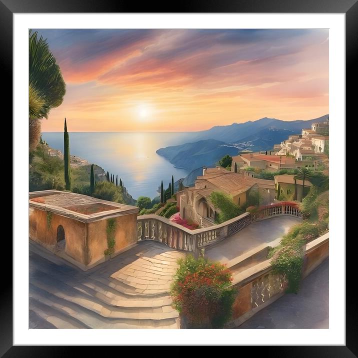 Views from Capri Framed Mounted Print by Scott Anderson