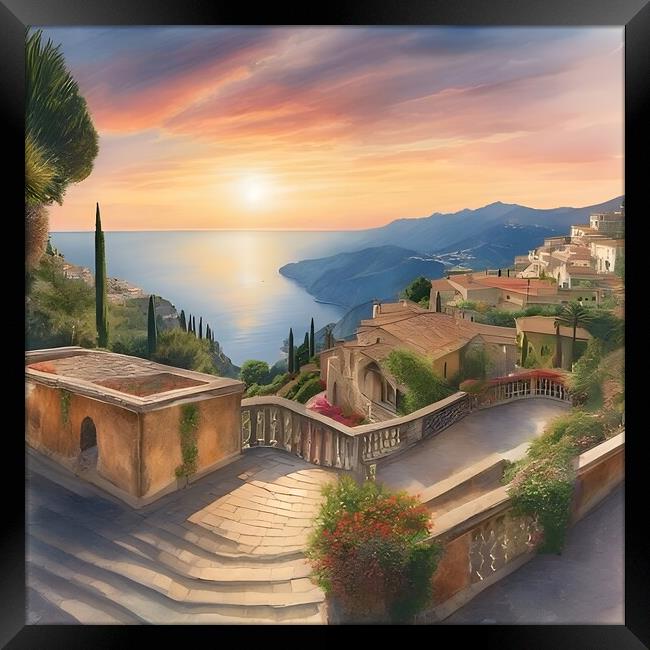 Views from Capri Framed Print by Scott Anderson