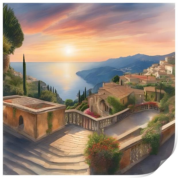 Views from Capri Print by Scott Anderson
