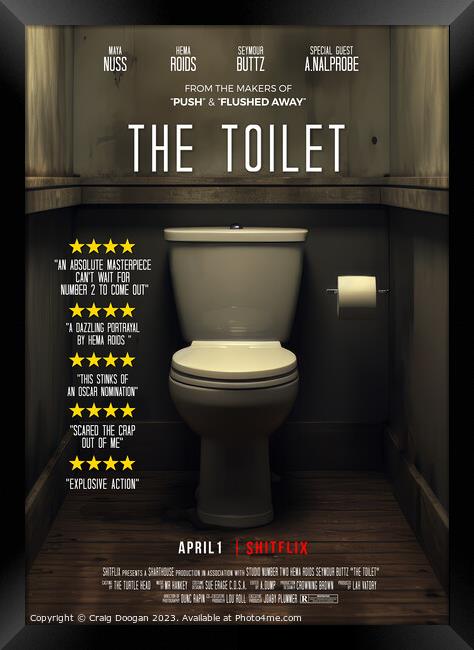 The Toilet - Movie Parody Framed Print by Craig Doogan