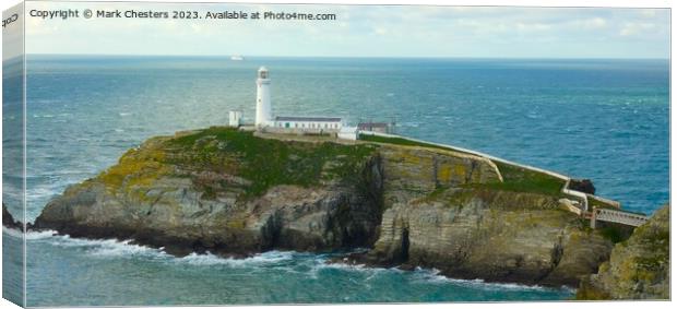 South Stack lighthouse Anglesey Canvas Print by Mark Chesters