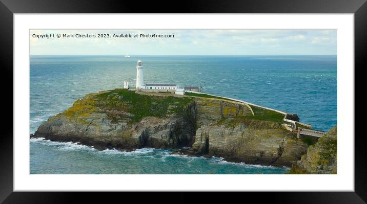 South Stack lighthouse Anglesey Framed Mounted Print by Mark Chesters