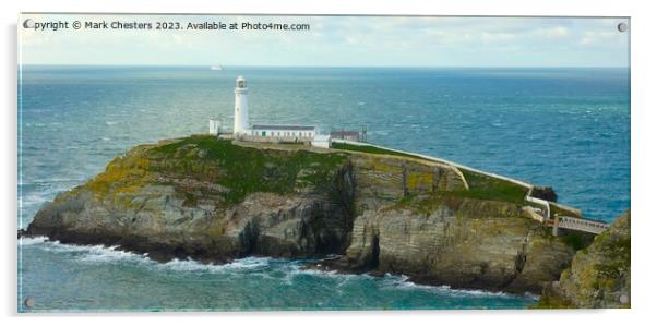 South Stack lighthouse Anglesey Acrylic by Mark Chesters