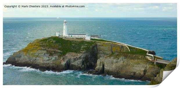 South Stack lighthouse Anglesey Print by Mark Chesters