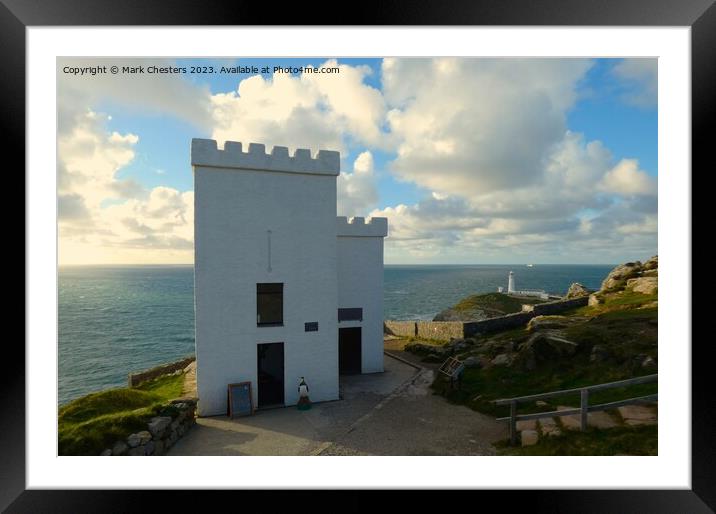 Ellin’s Tower and South Stack lighthouse  Framed Mounted Print by Mark Chesters