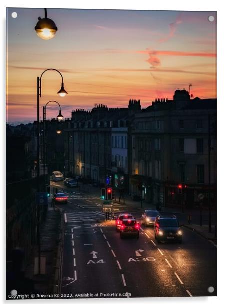 An early morning by London Road.  Acrylic by Rowena Ko
