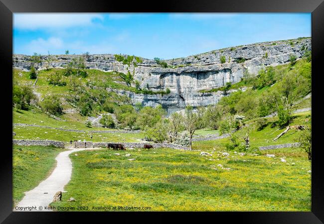 Malham Cove, Yorkshire Dales, England Framed Print by Keith Douglas