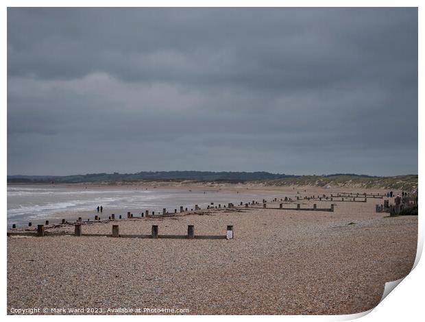 Winter at Camber Sands. Print by Mark Ward